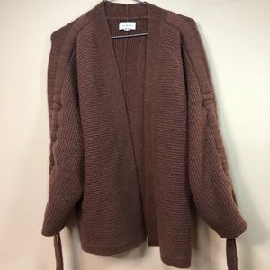 Lucky Brand Ruched Dolman Sleeve Knit Cardigan